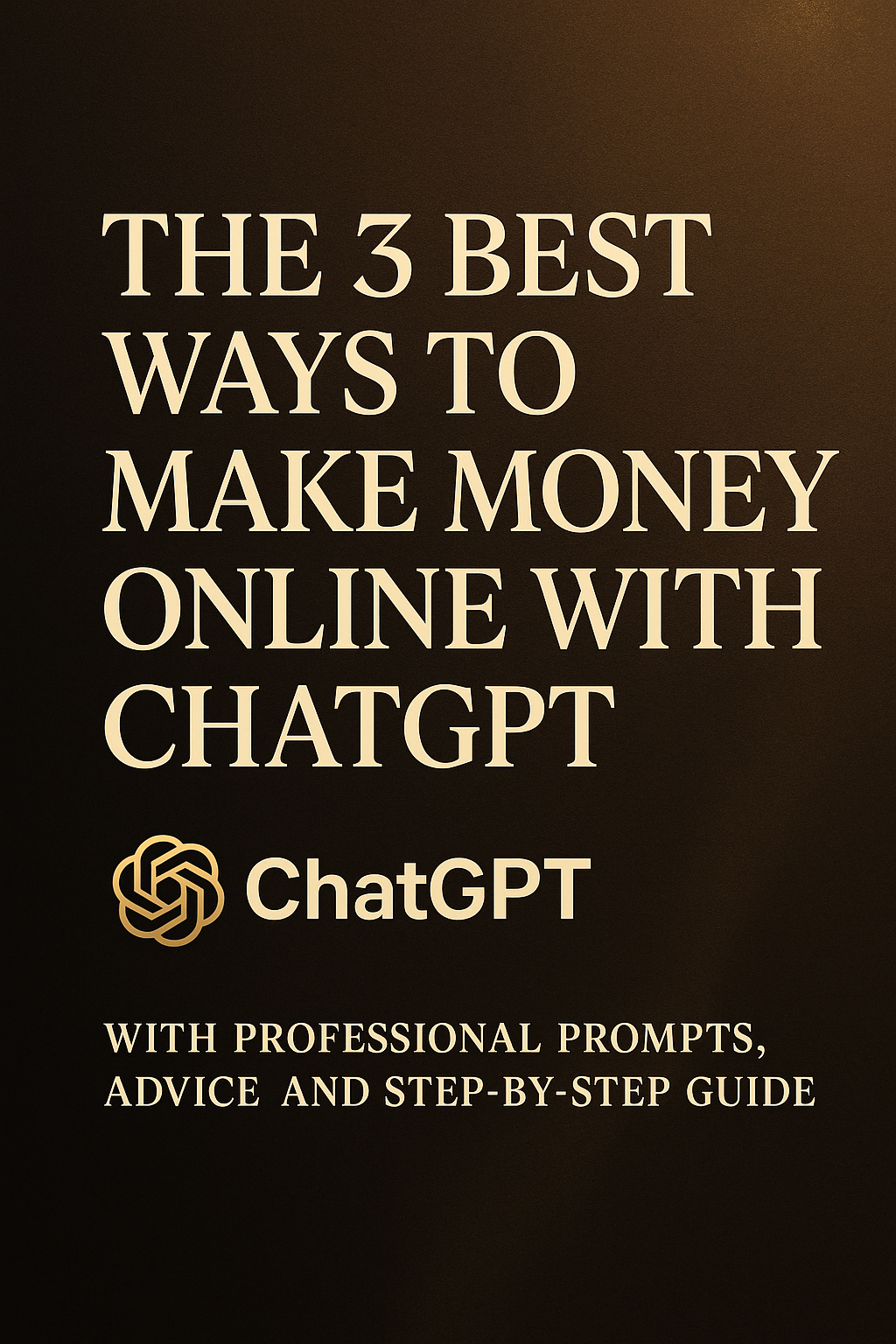 The 3 best ways to make money online|with ChatGPT